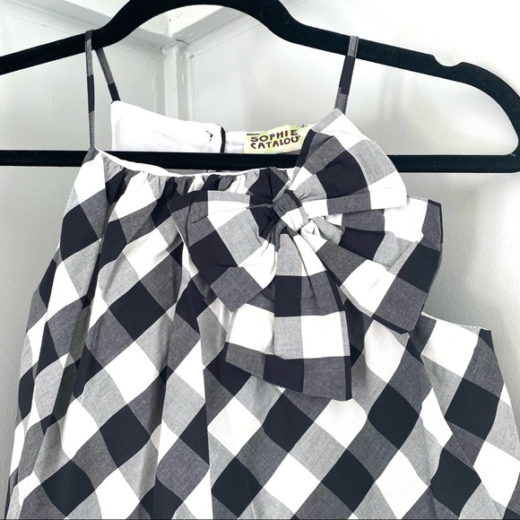 SOPHOE CATALOU Plaid Bow Tunic Tank NWT SZ 12 - Picture 2 of 5